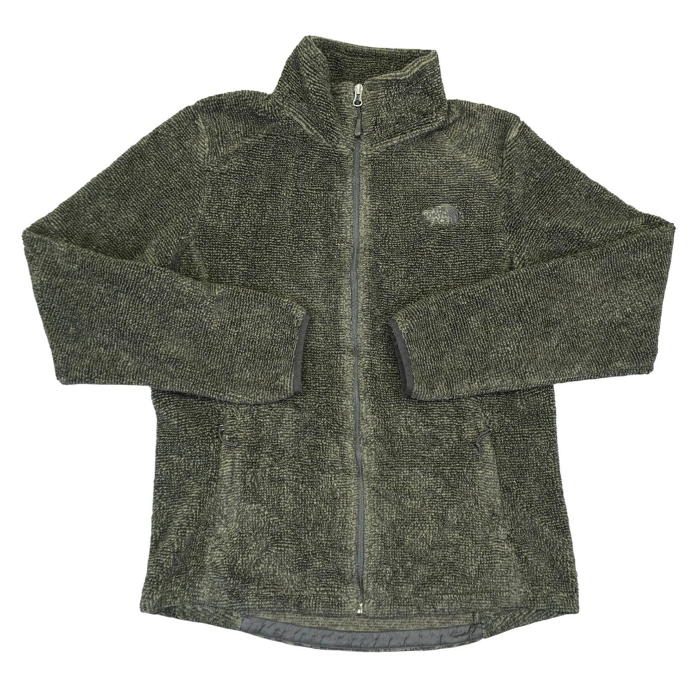 The North Face Osito 2 Jacket Womens Large Green Fleece Full Zip Soft Outdoor